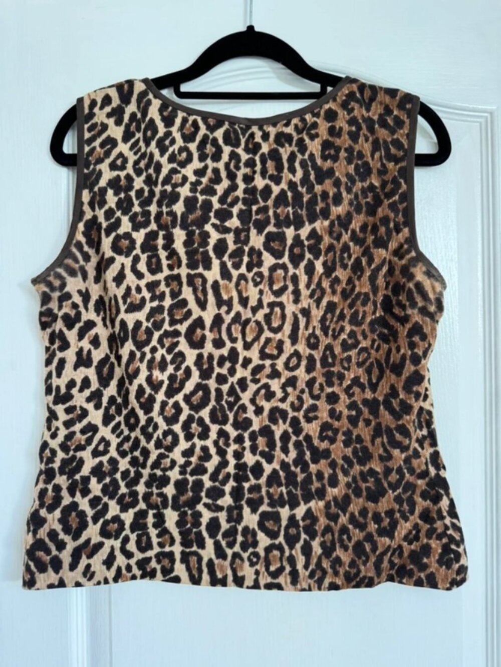 Dolce & Gabbana Leopard Print Wool Sleeveless Top L